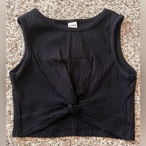 SHEIN Black Chic Crop Top